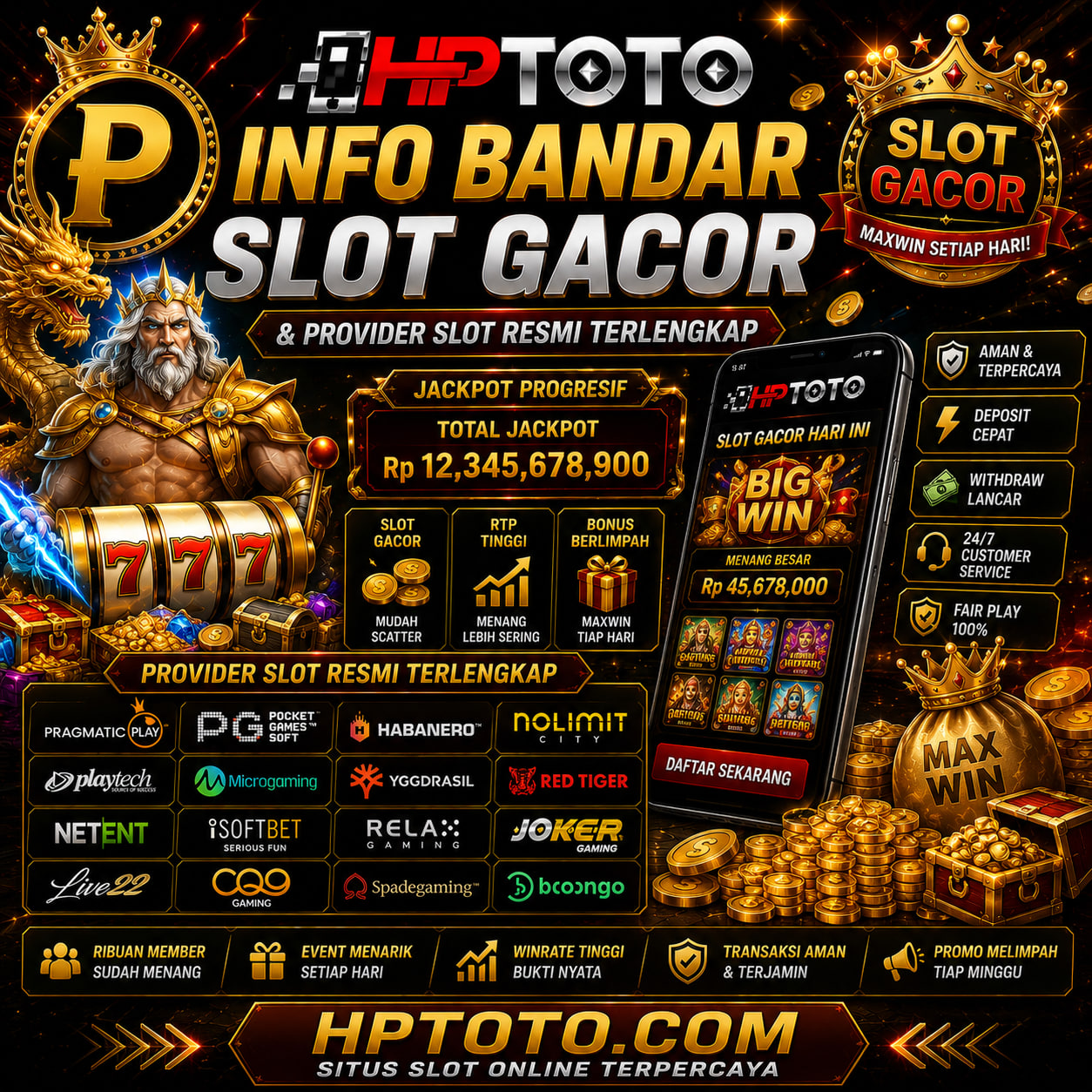 HPTOTO 👑 P Info Bandar Slot Gacor & Provider Slot Resmi Terlengkap