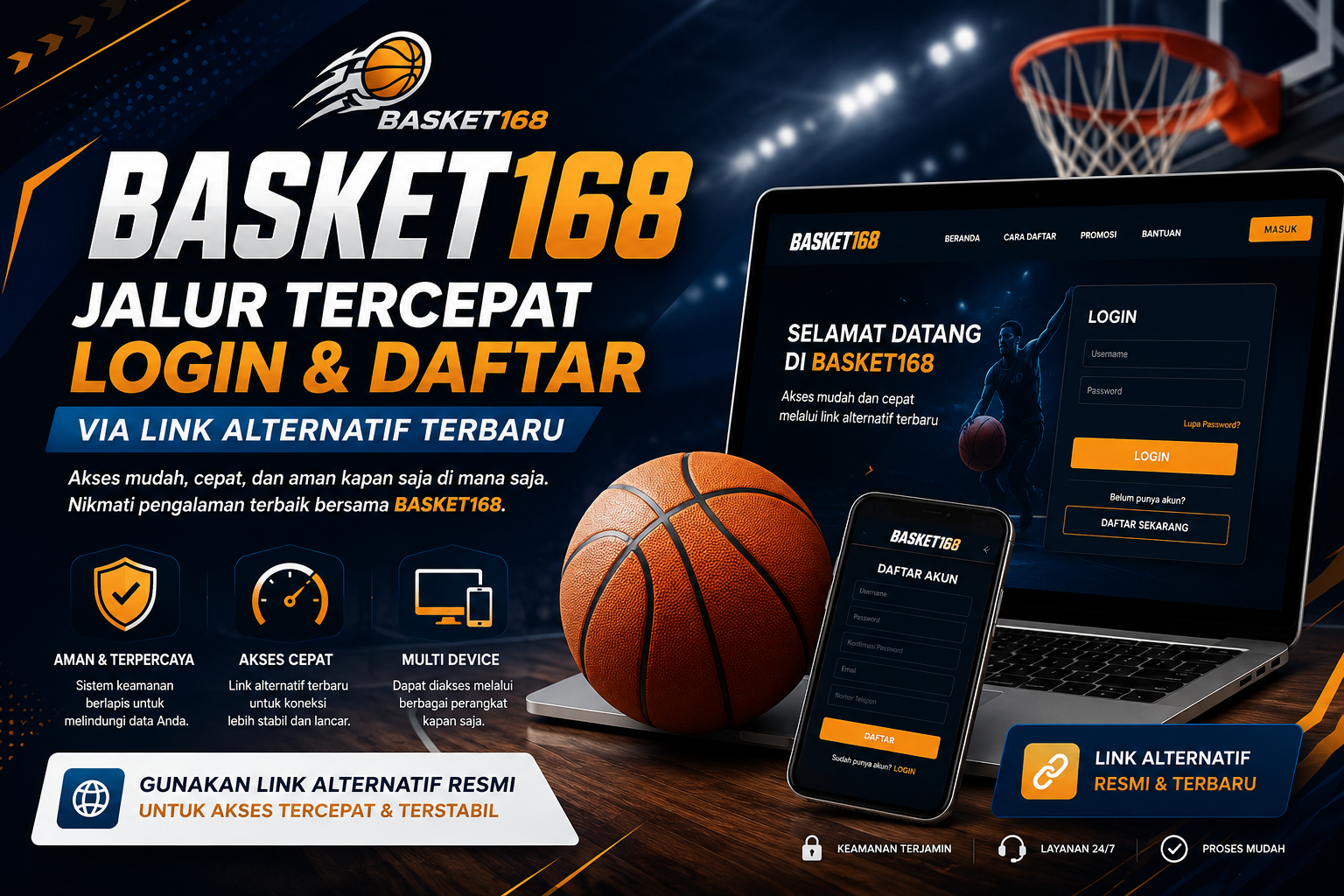 BASKET168 - Jalur Tercepat Login & Daftar Via Link Alternatif Terbaru